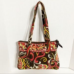 Vera Bradley Puccini Pattern Quilted Shoulder Tote Bag Fully Lined Zip Closure